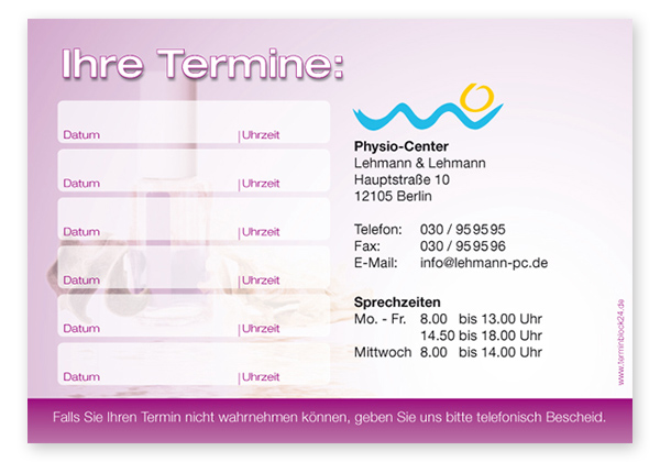 Terminzettel "nail design" - 6 Temine - 1214010609